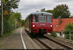 Historisches Eisenbahnwochenende im Mansfelder Land

772 132-6 (DR VT 2.09.232) und 772 171-4 (DR VT 2.09.271) kehren zurück vom Vatteröder Teich – dem Ausgangspunkt der Parkeisenbahn Vatterode – und durchfahren den Bedarfshalt Vatterode.

🧰 Köstner-Schienenbusreisen
🚝 Zug 52381 Vatteröder Teich–Klostermansfeld
🚩 Bahnstrecke Klostermansfeld–Wippra (KBS 337)
🕓 25.9.2021 | 13:08 Uhr