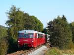 Am frhen Abend des 19.09.2009 rumpeln 171 056, 972 771 und 772 367 durch die Ortslage von Schlettau.