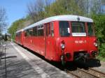 Eine Stunde Pause fr das Zugpersonal von 172 001/601 am 30.April 2011 in Lauterbach Mole.