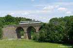 772 413-1 und 972 502-9 am Viadukt in Groschweidnitz aus Lbau am 13.06.2011