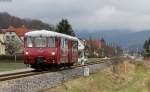 772 140-0 und 141-8 als STB 80447 (Suhl-Wernshausen) am Evsig Wernshausen 12.4.13