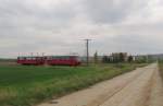 2013-05-01 KSR 172 171-1 + 172 132-3, als Fotosonderfahrt DLr 25049 von Nebra nach Karsdorf, am 01.05.2013 bei Reinsdorf (b Nebra).