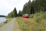Am 25.08.13 fuhr das Ferkel (171 056-5) wieder von Adorf nach Muldenberg und zurck.