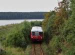 Am 25.08.13 fuhr das Ferkel (171 056-5) wieder von Adorf nach Muldenberg und zurck.