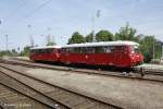 172 001 & 172 601 warten am 24.07.2014 im Bahnhof Warnemünde auf Fahrgäste nach Plau am See.