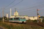 Die als Seenlandbahn verkehrenden 972 502-9 und 772 413 der OSEF konnten am 13.09.2015 auf der Rückfahrt nach Dresden-Neustadt am Abzw.