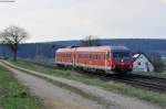 610 508 mit dem RE 3589 von Nürnberg Hbf nach Schwandorf bei Sulzbach-Rosenberg, 27.03.2014