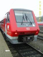 611 015-9 steht am 1.11.2008 im Ulmer Hbf bereit, um sich wenig spter auf die ca. 3 Stunden andauernde Fahrt nach Basel Bad Bf zu machen.