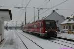 Formsignale in Villingen 05; 09.01.2010, 11.35 Uhr:  Hufige Gste sind die in Villingen kopfmachenden RE-Zge Rottweil-Neustadt, hier 611 545 + 611 045 als RE 22309 bei der Einfahrt nach Gleis 1.