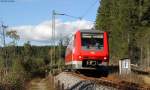 611 018-3 als RB 26958 (Titisee-Seebrugg) bei Aha 28.9.12