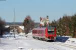 611 049-7 als RE 22306 (Neustadt(Schwarzw)-Rottweil) in Löffingen 20.1.16