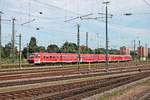 Nachschuss auf 611 032, als dieser zusammen mit einer weiteren 611er-Einheit am 26.06.2015 als IRE (Basel Bad Bf - Ulm Hbf) den Startbahnhof in Richtung Hochrhein verließ.