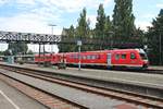 Ausfahrt am 12.08.2016 von 612 581 aus dem Lindauer Hauptbahnhof in Richtung Allgäu.