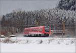 612 075 und 612 119 bei Stein im Allgäu. Februar 2018.