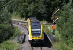 612 071-0 als RE 3208 (Ulm Hbf-Donaueschingen) bei Fridingen 9.7.18