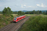 612 066 mit dem RE 3431 von Nürnberg nach Hof bei Thölau, 17.08.2017