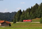 612 159-3 als RE 3992 (Lindau Hbf-Ulm Hbf) bei Obertalhofen 21.8.18