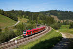 Auf dem Weg nach Oberstaufen. Bei Harbatshofen. 29.8.18