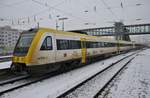 612 108-0 und 612 625-3 fahren am 5.1.2019 als IRE3057 von Basel Bad Bahnhof in den Ulmer Hauptbahnhof ein.