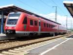 Br.612 074-5  Allgu-Franken-Express  (getauft auf den Namen Immenstadt i. Allgu) im Bahnhof Aalen. Dieser Zug fuhr nach einem Aufenthalt in Aalen zurck nach Ulm Hbf als IRE. Aufgenommen am 16.Juni 2007