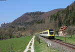 612 037-1 und 612 127-0 als RE 22317 (Villingen(Schwarzw)-Ulm Hbf) bei Hausen im Tal 20.4.19