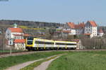 612 127-0 und 612 037-1 als RE 22314 (Ulm Hbf-Donaueschingen) bei Scheer 20.4.19