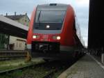 BR 612 579-3 ist aus Kempten (Allgu) in den Bahnhof Lindau Hbf eingefahren.