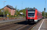 Blick auf 612 065 bei der Ausfahrt aus Weiden Richtung Neustadt Waldnaab am 22.09.2019