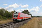 612 593 bei der einfahrt in  Freihöls/Oberpfalz am 2. August 2022.