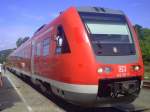 In Wilthen wartet am 10.08.2008 als RB 17717 (Richtung Zittau) auf den Gegenzug.