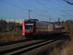 612 977-9 verlsst als IRE 3085  Franken-Sachsen-Express  von Nrnberg nach Dresden den Bahnhof Freiberg.