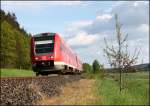 612 061/561 ist als RE von Bayreuth Hbf nach Lichtenfels unterwegs. (Trebgast am 23.05.2010)