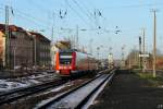 Auf der Fahrt nach Hof rollt 612 070 in den Bahnhof Altenburg ein. Die Ausfahrt fr den RE nach Leipzig ist bereits gezogen. (8.1.2011)