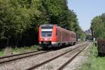 612 083 wird aus Augsburg kommend in Krze in Lindau Hbf einfahren, 10.09.11