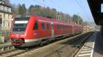 612 582 steht am 12.11.2011 in Kronach auf Gleis. Nach einer zweistndigen Pause fhrt dieser wieder als RB Kronach - Hochstadt-Marktzeuln weiter. 
