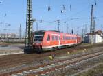 Der Leipziger 612 568,am 26.Mrz 2012,fuhr an den Bahnsteig im Leipziger Hbf.