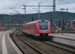 612 656 verlsst am 7.April 2012 als RE nach Jena Saalbahnhof den Bahnhof Saalfeld(Saale).