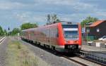 612 017 erreicht zusammen mit einem weiteren 612 auf der Fahrt von Halle(S) nach Hannover Wernigerode.