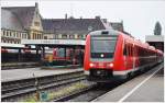612 080 als RE 3185 nach Augsburg wartet in Lindau Hbf auf die Abfahrt.