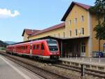 Am 27.Juli 2013 war 612 088 als RE in Immenstadt abfahrbereit nach Oberstdorf.
