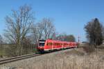 612 071 und 612 090 als RE 57408 am 09.03.2014 bei Stetten.