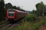 612 615 und 612 097 durchfahren am 16.07.2014 den Haltepunkt Zwickau-Pölbitz. An jenen Tag fuhren sie als RE 3464 von Dresden Hbf nach Nürnberg Hbf.