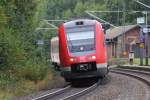 612 492 DB Regio in Michelau am 26.09.2012. (Bild entstand vom Bahnsteig im Haltepunkt Michelau)