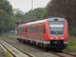 612 011 und 612 014 machen sich am 24.09.2014 in Derneburg auf den Weg nach Hannover. Der Laufweg der Wackelzüge ist seit dem Fahrplanwechsel 2014/15 auf Halle-Goslar verkürzt, so dass man in Goslar umsteigen muss und VT612 gar nicht mehr in Derneburg vorbeikommen.