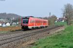 612 489 mit dem RE 3558 von Schwandorf nach Nürnberg Hbf bei Sulzbach-Rosenberg, 04.03.2014