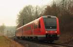 612 964 DB Regio bei Seehof am 08.03.2016.