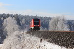 612 665 DB Regio bei Marktleuthen am 25.02.2016.