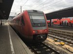 612 133 als Re 22340 nach Sigmaringen abfahrbereit in Ulm hbf. 

8.10.16