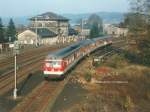 Bahnhof Marktschorgast am oberen Ende der Schiefen Ebene.