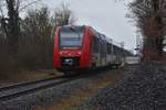 Bei der Anfahrt in Riedrode ist im Nachschuß der 622 537 zusehen am Sonntag den 13.1.2019